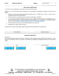 Form 8 Application (General) - Ontario, Canada, Page 6