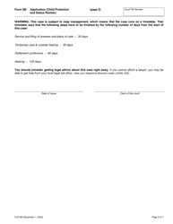 Form 8B Application (Child Protection and Status Review) - Ontario, Canada, Page 2