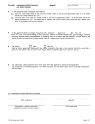 Form 8B Application (Child Protection and Status Review) - Ontario, Canada, Page 6
