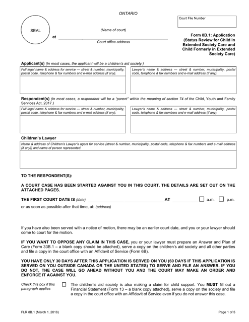 Form 8B.1  Printable Pdf