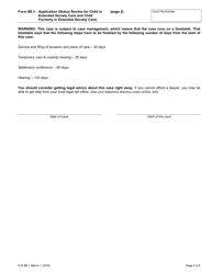 Form 8B.1 Application (Status Review for Child in Extended Society Care and Child Formerly in Extended Society Care) - Ontario, Canada, Page 2