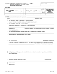Form 8B.1 Application (Status Review for Child in Extended Society Care and Child Formerly in Extended Society Care) - Ontario, Canada, Page 3