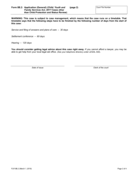 Form 8B.2 Application (General) (Child, Youth and Family Services Act, 2017 Cases Other Than Child Protection and Status Review) - Ontario, Canada, Page 2
