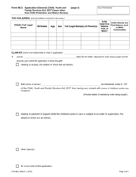 Form 8B.2 Application (General) (Child, Youth and Family Services Act, 2017 Cases Other Than Child Protection and Status Review) - Ontario, Canada, Page 3