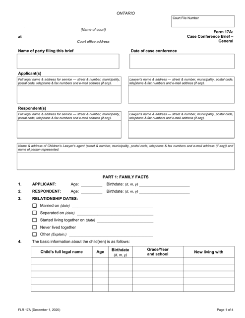 Form 17A  Printable Pdf