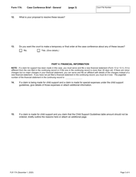 Form 17A Case Conference Brief - General - Ontario, Canada, Page 3
