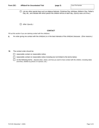 Form 23C Affidavit for Uncontested Trial - Ontario, Canada, Page 3