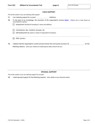 Form 23C Affidavit for Uncontested Trial - Ontario, Canada, Page 4