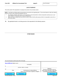 Form 23C Affidavit for Uncontested Trial - Ontario, Canada, Page 6