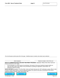 Form 25B Secure Treatment Order - Ontario, Canada, Page 2