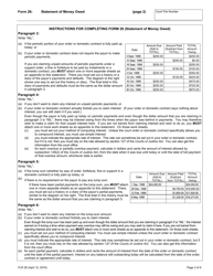 Form 26 Statement of Money Owed - Ontario, Canada, Page 2