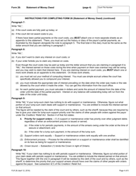 Form 26 Statement of Money Owed - Ontario, Canada, Page 4