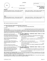 Form 29B Notice of Garnishment (Periodic Debt) - Ontario, Canada