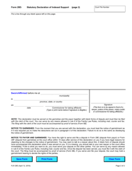 Form 29D Statutory Declaration of Indexed Support - Ontario, Canada, Page 2