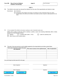 Form 33B Plan of Care for Child(Ren) (Children&#039;s Aid Society) - Ontario, Canada, Page 4