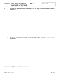 Form 33B.2 Answer (Child, Youth and Family Services Act, 2017 Cases Other Than Child Protection and Status Review) - Ontario, Canada, Page 3