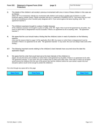 Form 33C Statement of Agreed Facts (Child Protection) - Ontario, Canada, Page 3