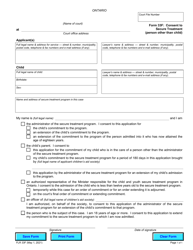 Document preview: Form 33F Consent to Secure Treatment (Person Other Than Child) - Ontario, Canada