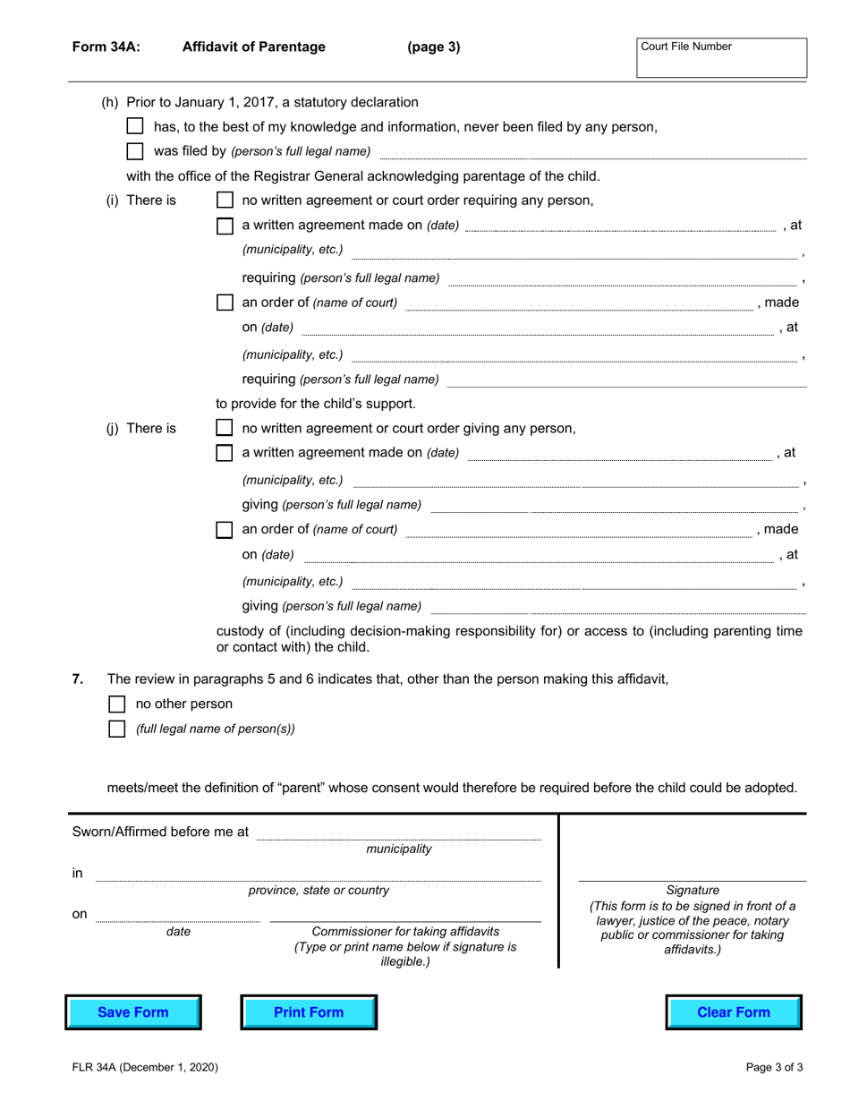 Form 34a Fill Out Sign Online And Download Fillable Pdf Ontario Canada Templateroller 