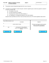 Form 34G Affidavit of Adoption Licensee or Society Employee - Ontario, Canada, Page 3