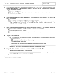 Form 34H Affidavit of Adopting Relative or Stepparent - Ontario, Canada, Page 2