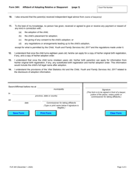 Form 34H Affidavit of Adopting Relative or Stepparent - Ontario, Canada, Page 3