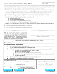 Form 34I Parent&#039;s Consent to Adoption by Spouse - Ontario, Canada, Page 2