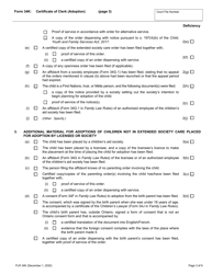 Form 34K Certificate of Clerk (Adoption) - Ontario, Canada, Page 3