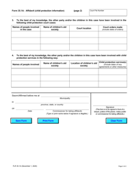 Form 35.1A Affidavit (Child Protection Information) - Ontario, Canada, Page 2