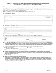 Form 15 (PFA722) Application About Priority Parenting Matter - British Columbia, Canada, Page 12