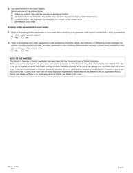 Form 1 (PFA710) Notice to Resolve a Family Law Matter - British Columbia, Canada, Page 6