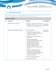 Disaster Assistance - Registration Form for Residents - Northwest Territories, Canada, Page 6