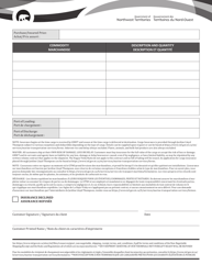 Space Reservation Booking Note and Cargo Insurance and Liability Waiver Form - Northwest Territories, Canada, Page 3