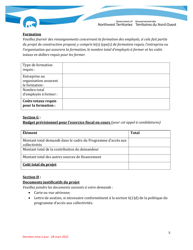 Formulaire De Demande De Financement - Programme D&#039;acces Aux Collectivites - Northwest Territories, Canada (French), Page 5