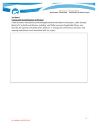 Application Form - Community Access Program - Northwest Territories, Canada, Page 4