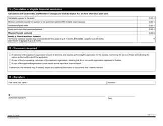 Form FO-8007A Financial Assistance Application Form - Together Against Bullying Financial Support Program - Quebec, Canada, Page 11