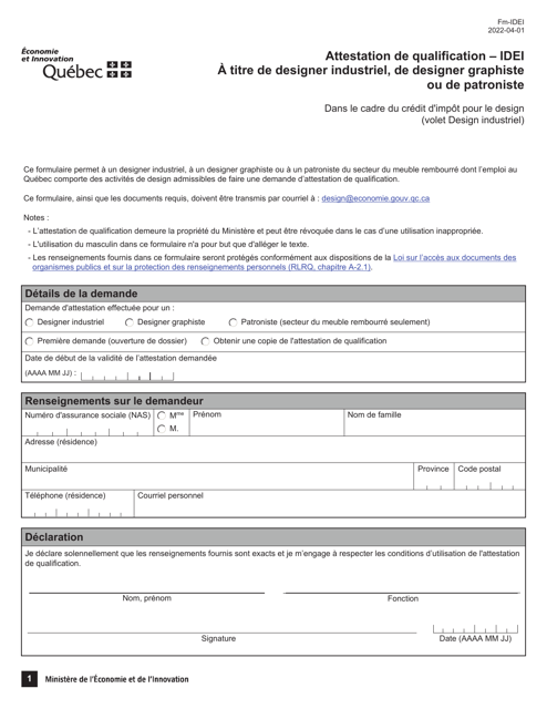 Forme FM-IDEI  Printable Pdf