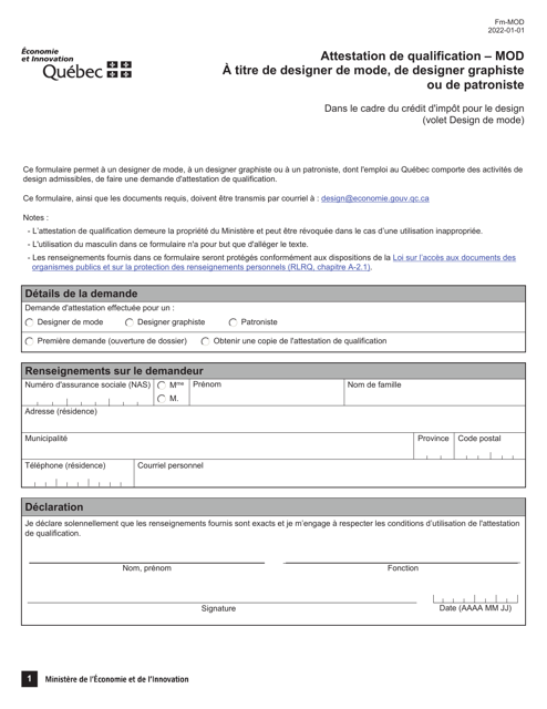 Forme FM-MOD  Printable Pdf