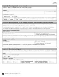 Forme F0086-1 Volet 1, 2 Formulaire D&#039;admissibilite - Entreprises - Programme D&#039;appui Au Positionnement DES Alcools (Papaq) - Quebec, Canada (French), Page 2