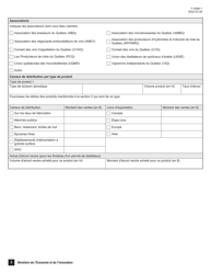 Forme F0086-1 Volet 1, 2 Formulaire D&#039;admissibilite - Entreprises - Programme D&#039;appui Au Positionnement DES Alcools (Papaq) - Quebec, Canada (French), Page 3