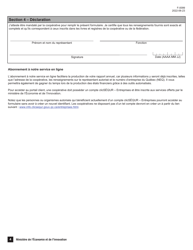 Form F-0099 Formulaire Rapport Annuel Cooperative - Quebec, Canada, Page 4