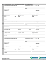 Forme V-3186 Volet 2 - Implantation De Projets Pilotes En Transport Collectif - Quebec, Canada (French), Page 2
