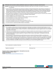 Forme V-3186 Volet 2 - Implantation De Projets Pilotes En Transport Collectif - Quebec, Canada (French), Page 7