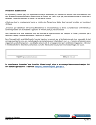 Forme V-2762 Programme D&#039;aide Aux Infrastructures De Transport Actif (Veloce Iii) - Volet 3 : Entretien De La Route Verte Et De Ses Embranchements - Quebec, Canada (French), Page 2