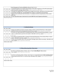 Potable Water Treatment Facility General Permit Inspection Checklist - New Hampshire, Page 3