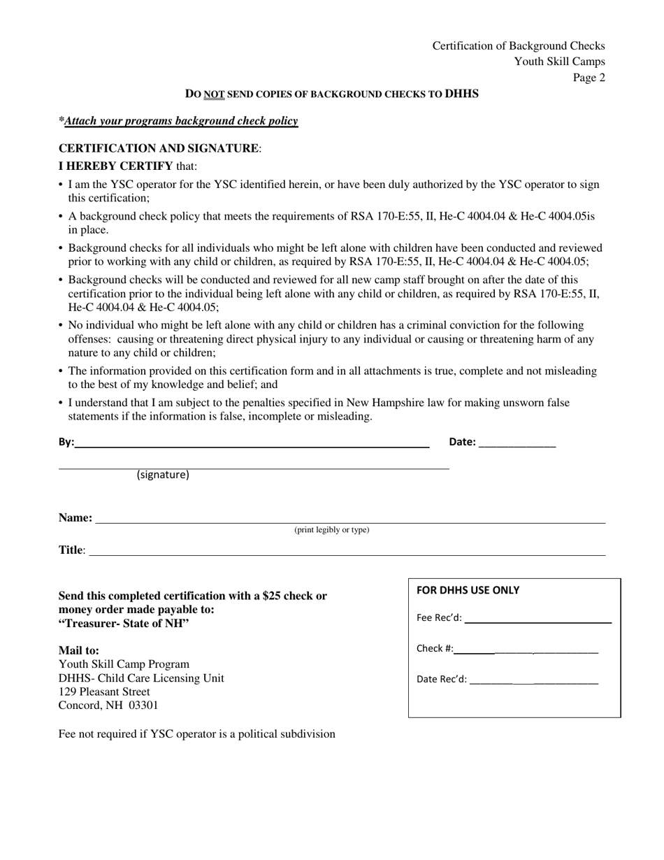Child Care Licensing Unit - New Hampshire, Page 2