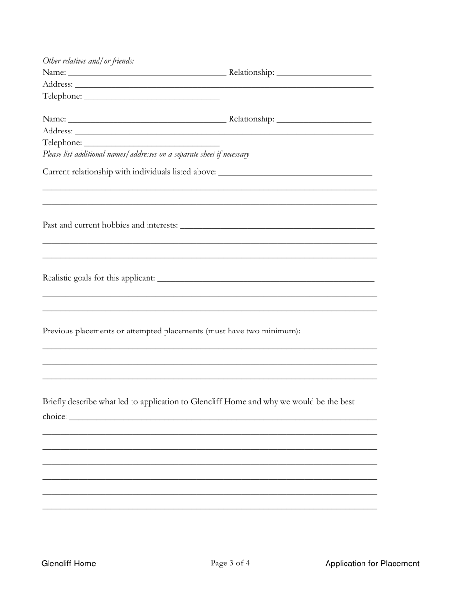 Application for Placement - New Hampshire, Page 3