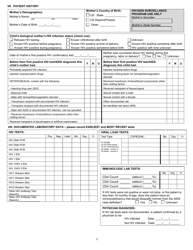 Pediatric HIV/AIDS Case Report Form (For Patients 13 Years of Age) - New Hampshire, Page 2
