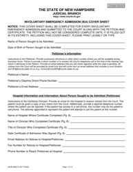 Form NHJB-2826-D Petition and Certificate for Involuntary Emergency Admission (Iea) - New Hampshire