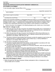 Form NHJB-2826-D Petition and Certificate for Involuntary Emergency Admission (Iea) - New Hampshire, Page 3